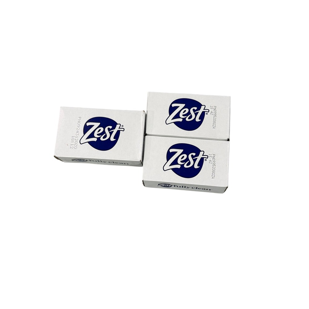 Zest Fully‎ Clean Bar Soap Lot of 3 Paraben Free 4oz and 3.2oz Bars White